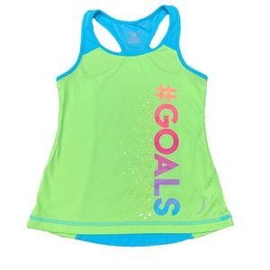 Green and Blue "#GOALS" tank top